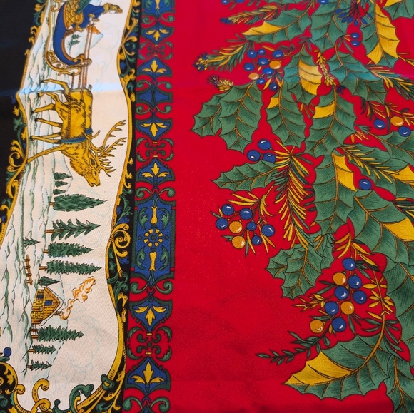 Vintage Avon 1970's Christmas Sleigh Ride Scarf - Picture 7 of 9